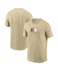 Nike Men's Gold Florida State Seminoles Campus Logo Swoosh T-Shirt