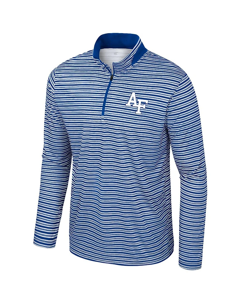 Colosseum Men's Royal Air Force Falcons Striped Quarter-Zip Top