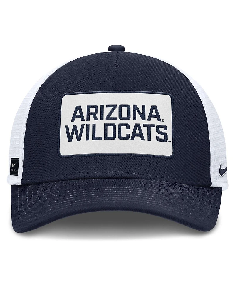 Nike Men's Navy/White Arizona Wildcats 2025 On-Field Rise Patch Trucker Adjustable Hat