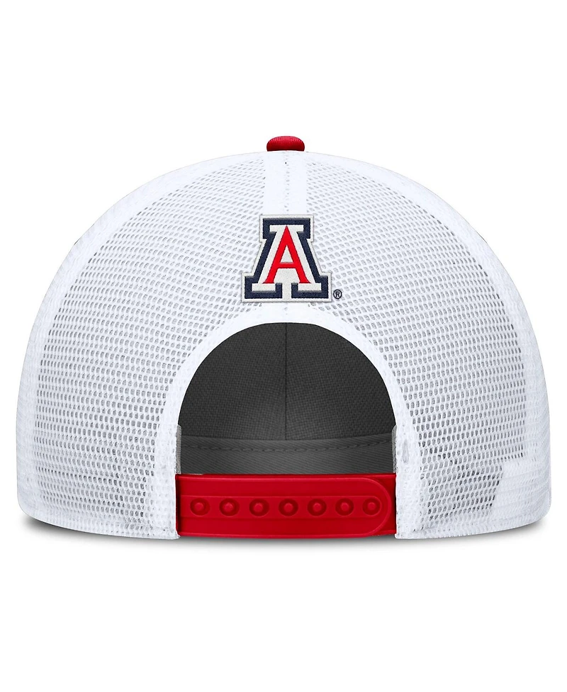 Nike Men's Red/White Arizona Wildcats 2025 On-Field Rise Patch Trucker Adjustable Hat
