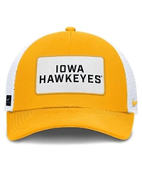 Nike Men's Gold/White Iowa Hawkeyes 2025 On-Field Rise Patch Trucker Adjustable Hat
