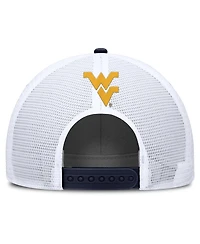 Nike Men's Navy/White West Virginia Mountaineers 2025 On-Field Rise Patch Trucker Adjustable Hat
