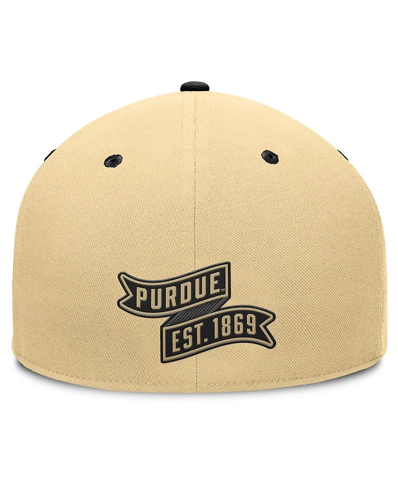 Fanatics Men's Gold/Black Purdue Boilermakers Balance Fitted Hat