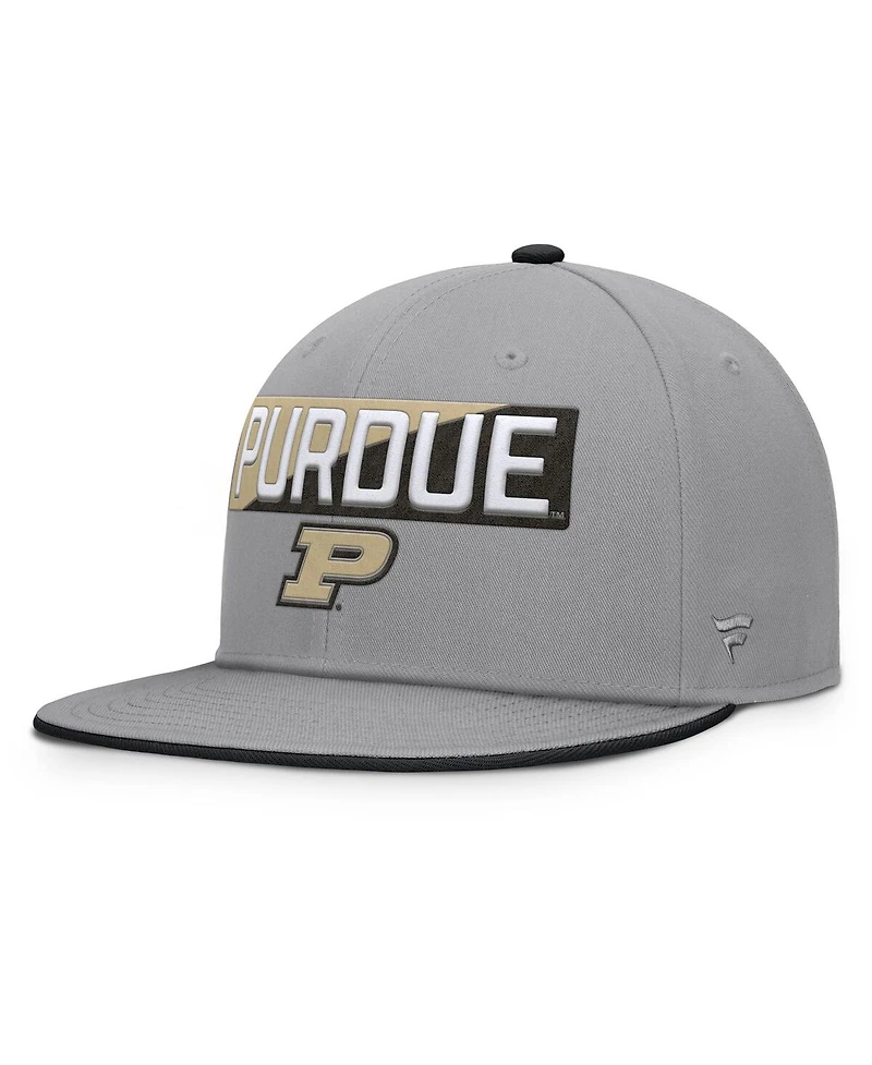 Fanatics Men's Gray Purdue Boilermakers Duo Snapback Hat
