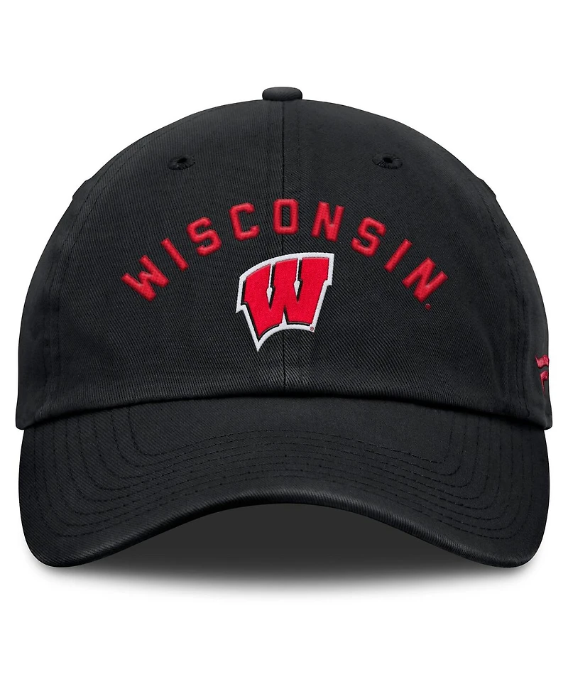 Fanatics Men's Black Wisconsin Badgers Myth Adjustable Hat