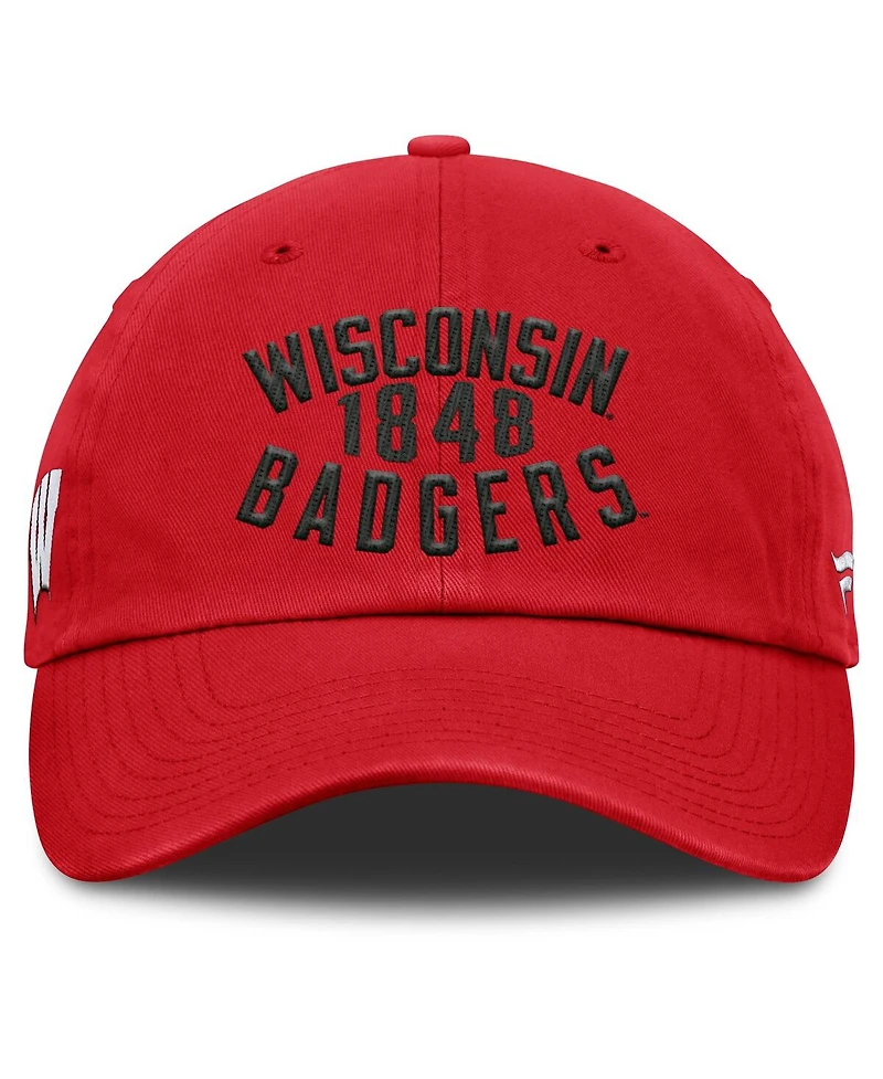 Fanatics Men's Red Wisconsin Badgers Archer Adjustable Hat