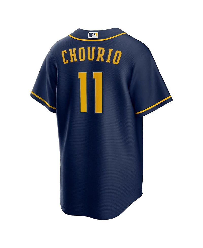 Nike Men's Jackson Chourio Navy Milwaukee Brewers Alternate 2 Replica Jersey