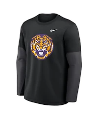 Nike Men's Lsu Tigers 2025 Sideline Coach Performance Long Sleeve T-Shirt