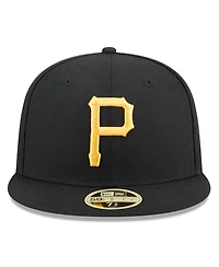 New Era Men's Black Pittsburgh Pirates Baseball Hall of Fame 59FIFTY Fitted Hat