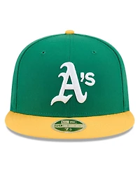 New Era Men's Green Athletics Baseball Hall of Fame 59FIFTY Fitted Hat