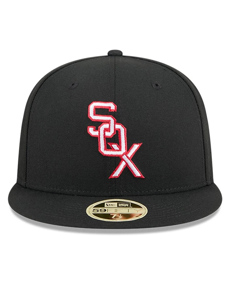 New Era Men's Black Chicago White Sox Baseball Hall of Fame 59FIFTY Fitted Hat