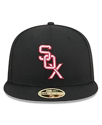 New Era Men's Black Chicago White Sox Baseball Hall of Fame 59FIFTY Fitted Hat