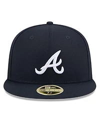 New Era Men's Navy Atlanta Braves Baseball Hall of Fame 59FIFTY Fitted Hat