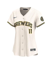 Nike Women's Jackson Chourio Cream Milwaukee Brewers Home Limited Player Jersey