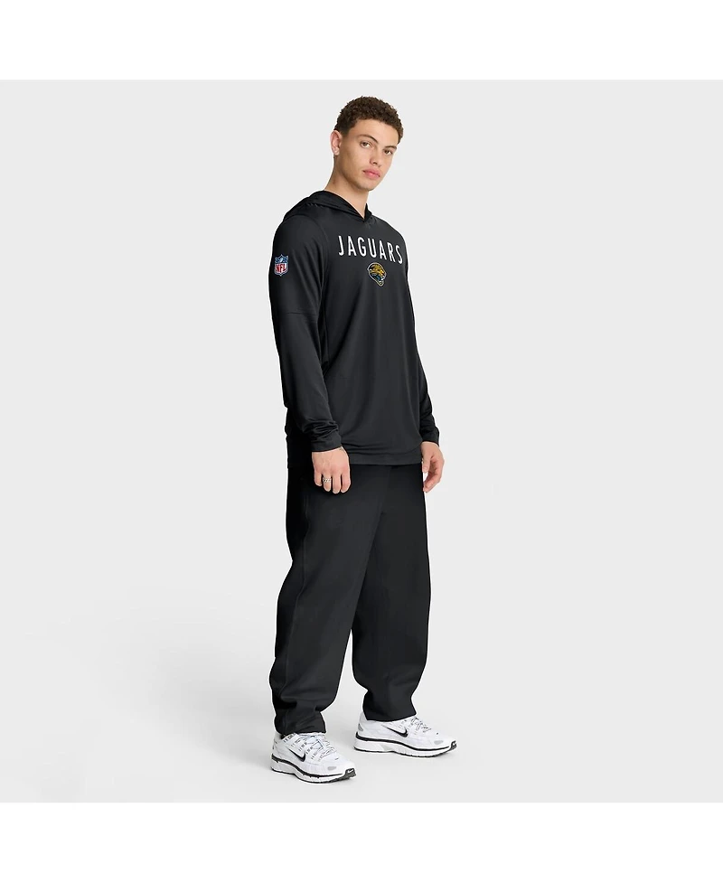 Nike Men's Black Jacksonville Jaguars Alt Pack Pass Accuracy Performance Long Sleeve Hoodie T-Shirt