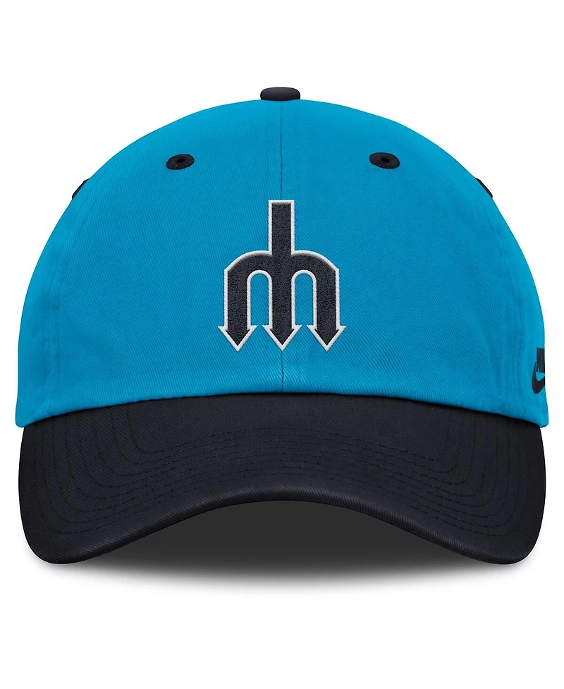 Nike Men's Blue/Navy Seattle Mariners Neon 90s Club Adjustable Hat