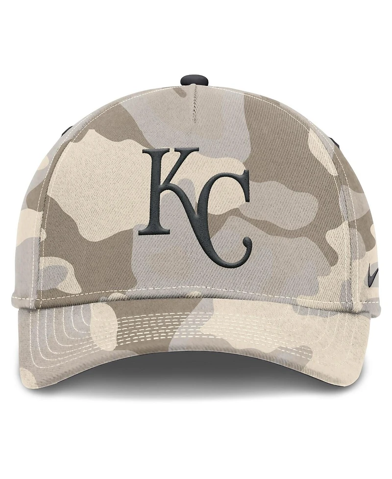 Nike Men's Natural Kansas City Royals Camo Pack Rise Adjustable Hat