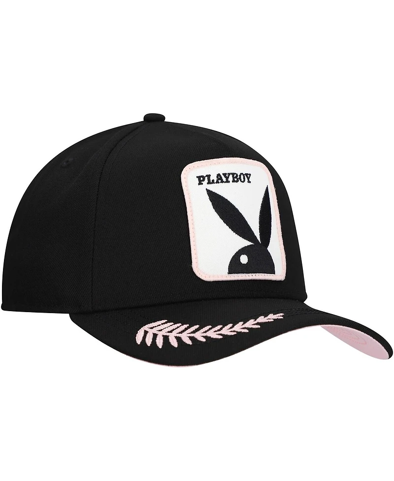 Lids Men's Black Playboy Logo A-Frame Adjustable Hat