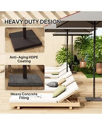 Outsunny Patio Umbrella Base 32 lbs Umbrella Sd for 1.5"/1.9",