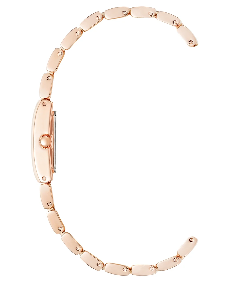 Anne Klein Women's Quartz Rose Gold-Tone Metal Alloy Bracelet Watch Set, 18mm
