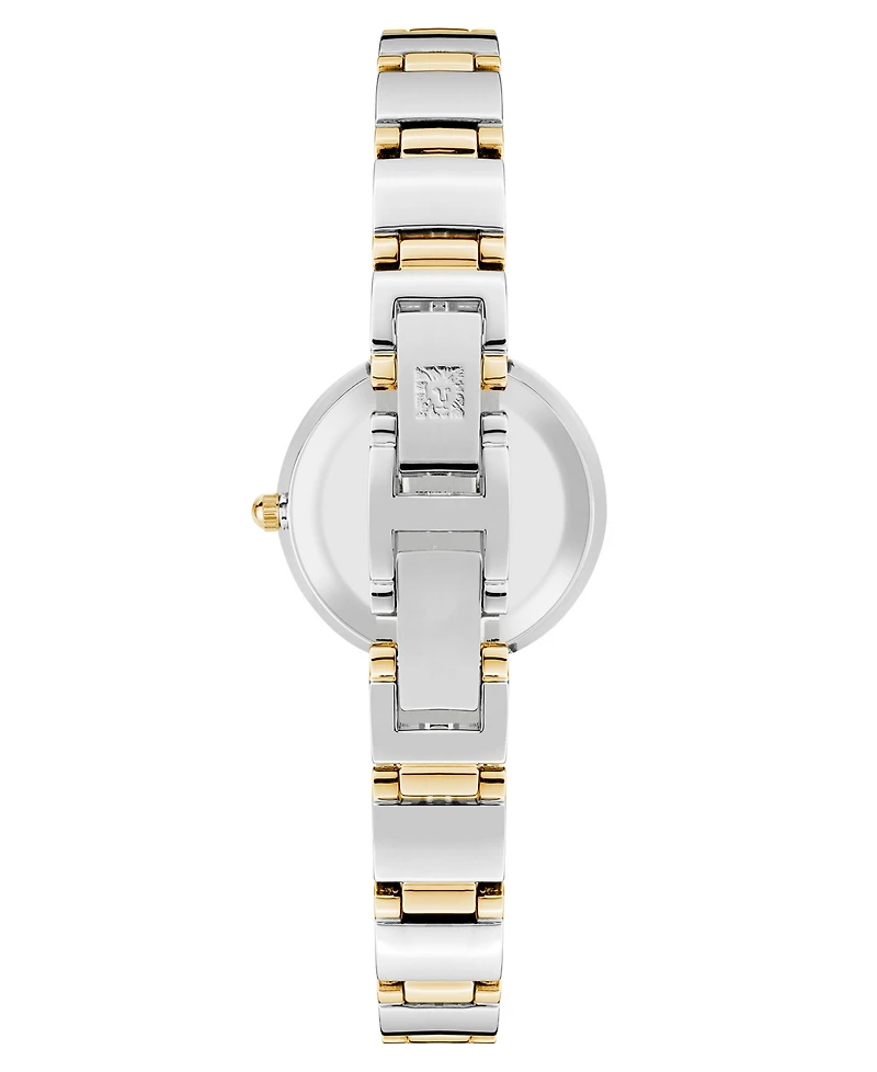 Anne Klein Women's Quartz Classic Gray and Two-Tone Diamond Accented Bracelet Watch, 28mm