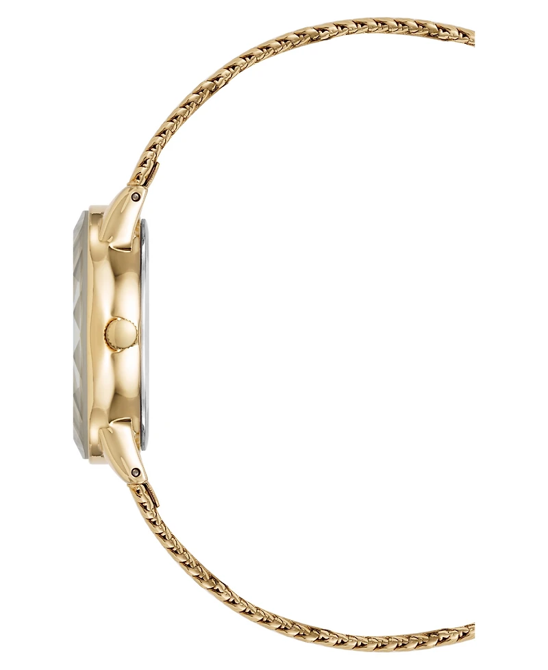 Anne Klein Women's Quartz Enduring Gold-Tone Stainless Steel Mesh Watch, 24mm