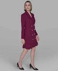 Karl Lagerfeld Paris Women's Chiffon-Hem Blazer Dress