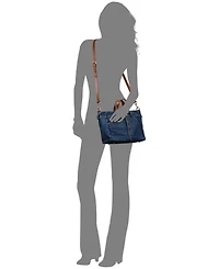 Patricia Nash Varedo Medium Denim Satchel