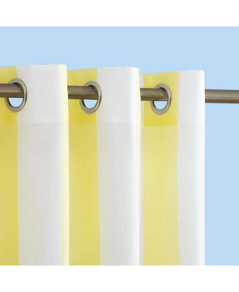 Sun Zero Valencia Cabana Stripe Indoor/Outdoor Uv Protectant Room Darkening Grommet Curtain Panel