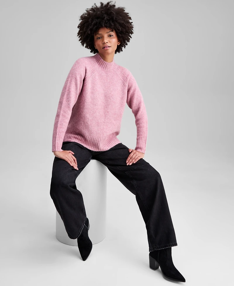 And Now This Women's Mock-Neck Long-Sleeve Sweater, Macy's Exclusive