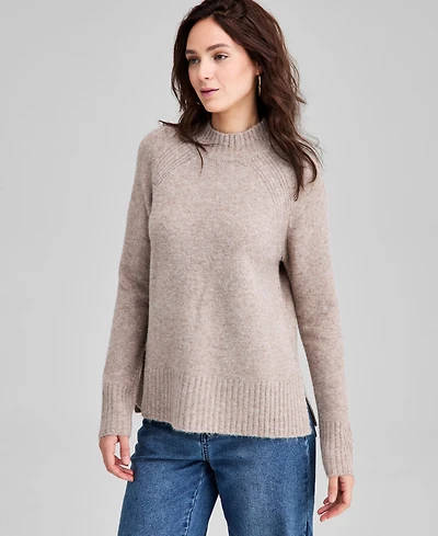 And Now This Women's Mock-Neck Long-Sleeve Sweater, Macy's Exclusive