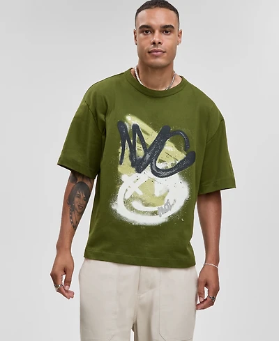 Mode of One Men's Relaxed-Fit Graffiti Graphic T-Shirt, Macy's Exclusive