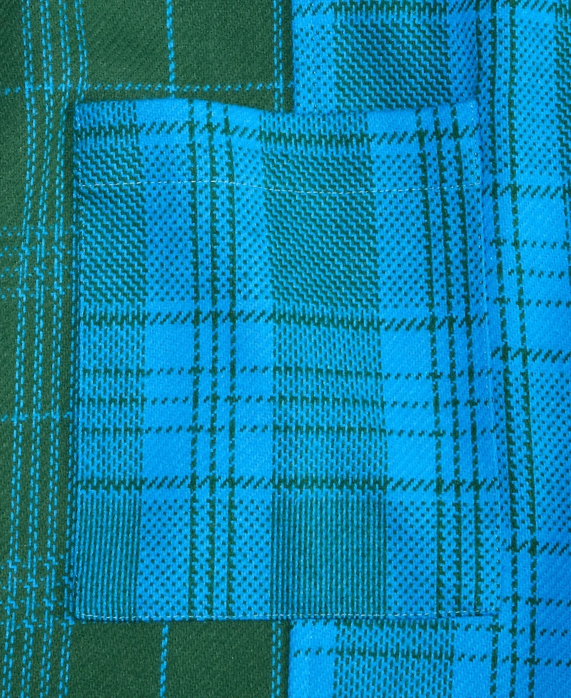 Mode of One Men's Long-Sleeve Cotton Plaid Shirt, Macy's Exclusive