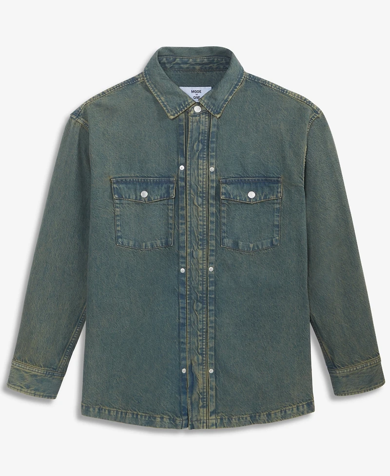 Mode of One Men's Denim Shirt Jacket, Macy's Exclusive