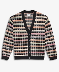 Mode of One Men's Boxy-Fit Plaid V-Neck Cardigan, Macy's Exclusive