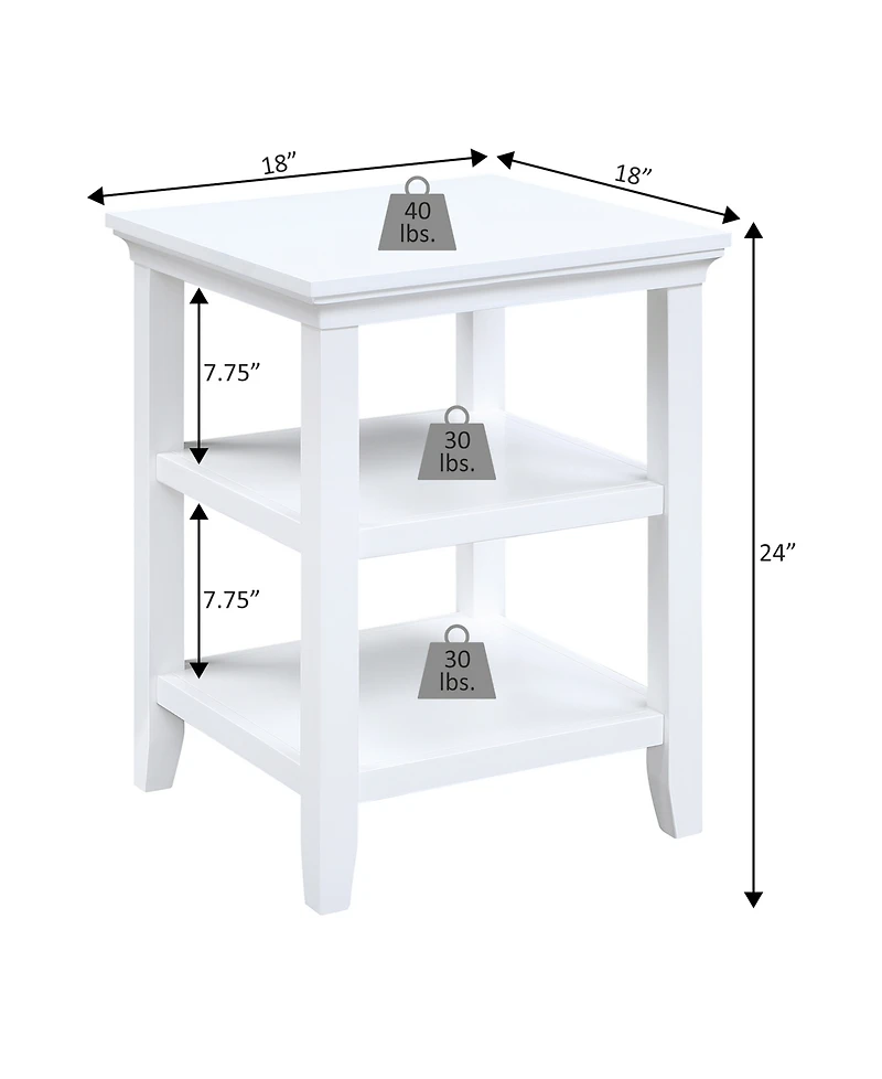 Convenience Concepts 18" Wood Tribeca End Table