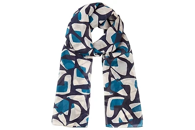 Olsen Silk Modern Graphic Scarf
