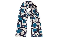 Olsen Silk Modern Graphic Scarf