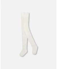 Deux par Baby Girl Knit Tights Off-White 