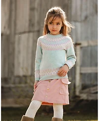 Deux par Girl Corduroy Skirt with Cargo Pockets Dusty Pink