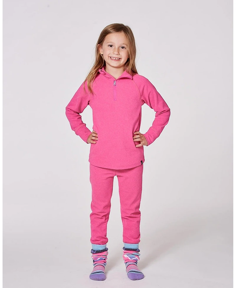 Deux par Big Girls Two-Piece Thermal Underwear Set Candy Pink