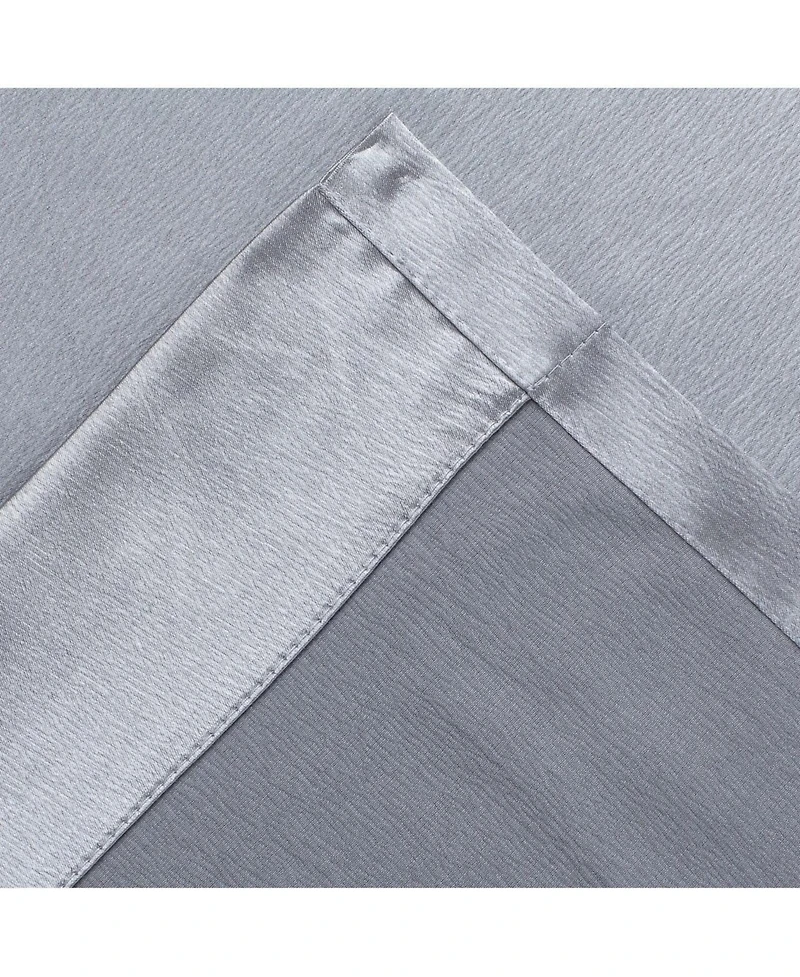 Kate Aurora Ultra Lux Faux Silk Regency Crinkle Rod Pocket Semi Sheer Single Curtain Panel - 52 in. W x 84 L
