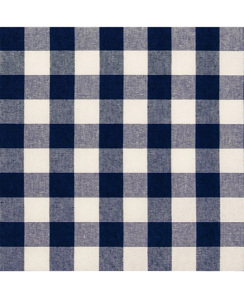 Kate Aurora Farmhouse Plaid Gingham Check Swag Valance Curtain Panel Pair - 72 in. W x 63 L