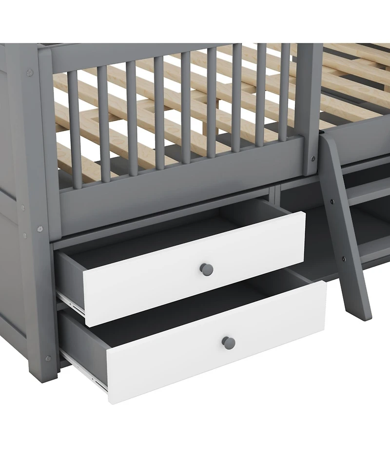 Streamdale Furniture Full Size Wood Bed House Bed Frame