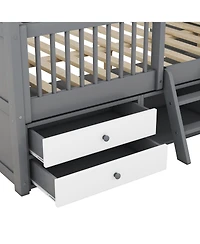 Streamdale Furniture Full Size Wood Bed House Bed Frame