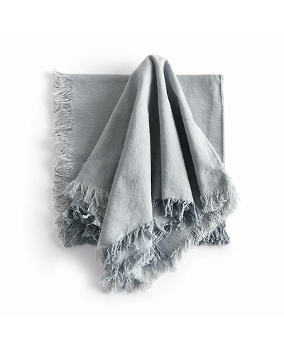 Napa Home & Garden Aura Dinner Napkins - Light Blue - Pre-Washed Cotton - 4pc