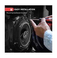 Pyle Three-Way Sound Speaker System - One Pair 6.5'' Three-Way Triaxial Loud Audio, 300 Watts w/ 4 Ohm Impedance and 3/4'' Piezo Tweeter