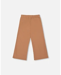 Deux par Girl Waffle Flare Leg Pants Caramel Brown - Child