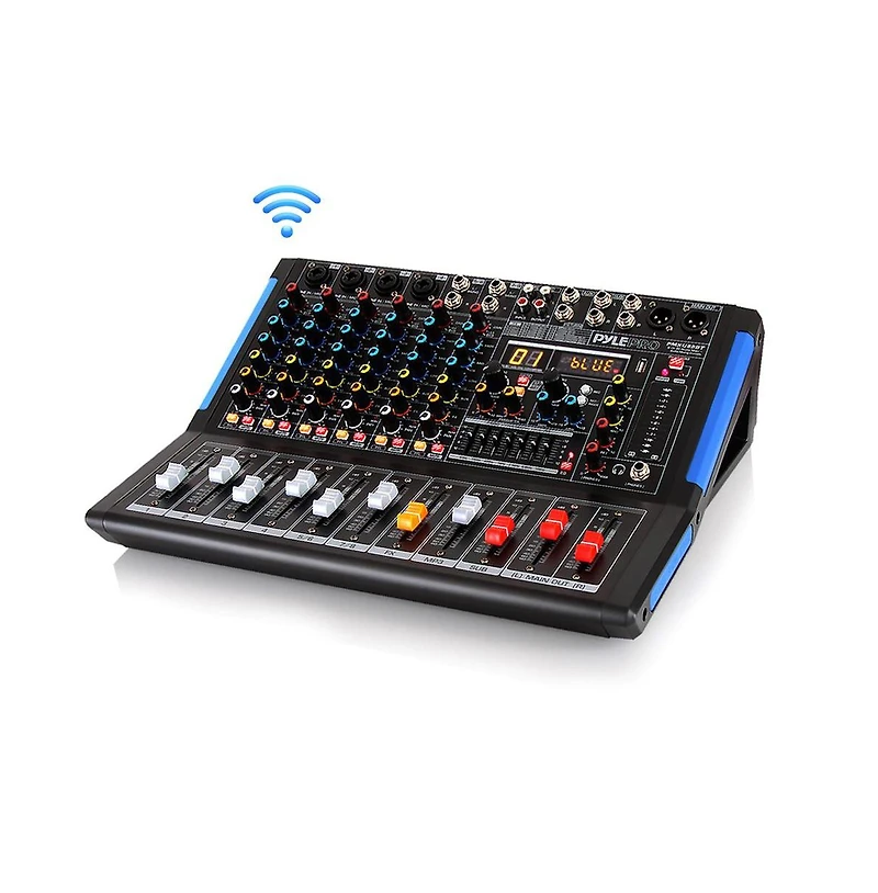 Pyle 8-Ch. Bluetooth Studio Mixer - Dj Controller Audio Mixing Console System