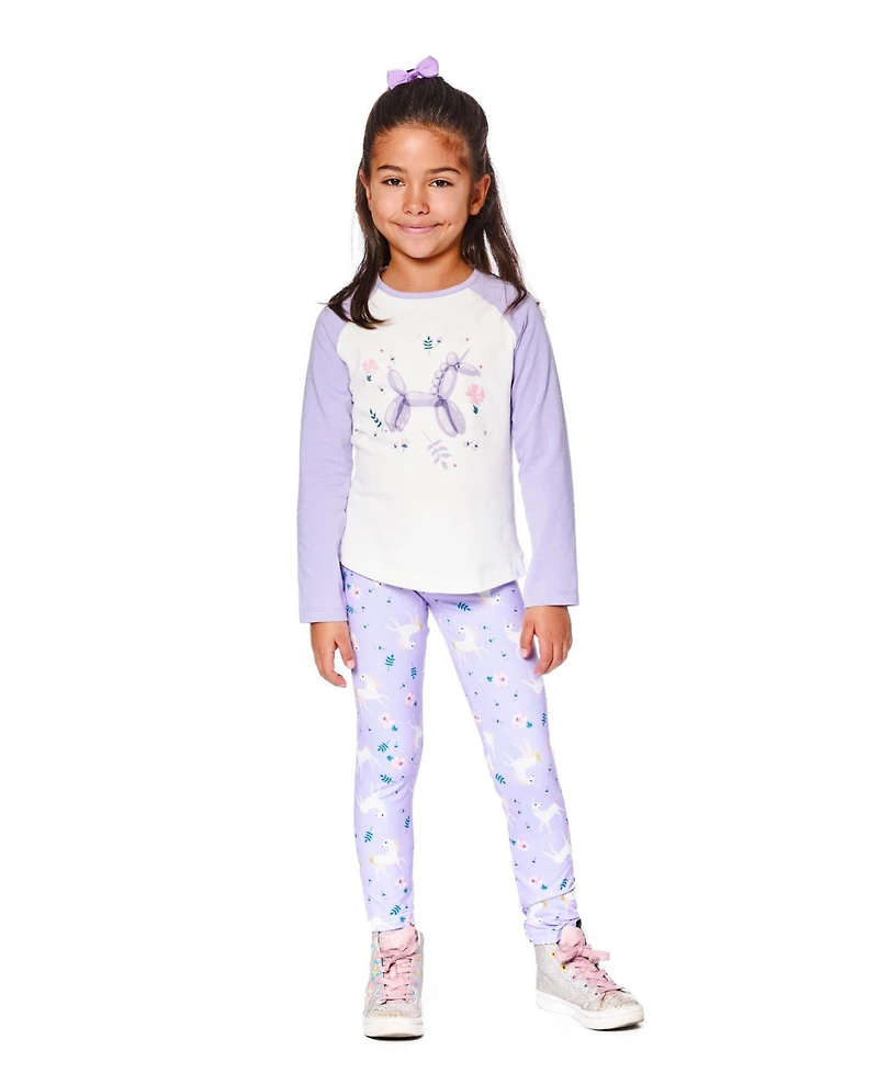 Deux par Girl Jersey Raglan Sleeve Tee Lavender - Child